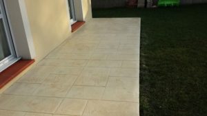 terrasse beton imprime