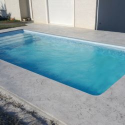 plage de piscine beton imprime